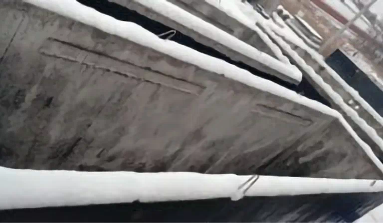 śnieg na kanale samochodowym